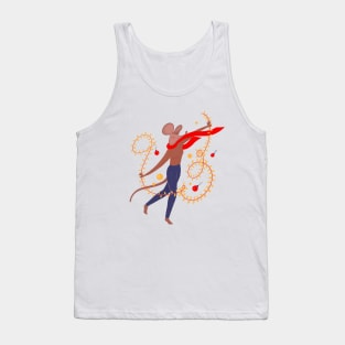 Lady mouse dancing with the Christmas lights Tank Top